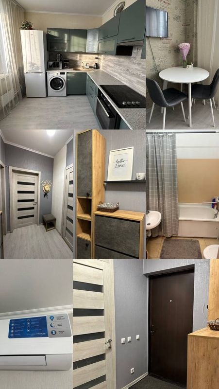 Продаётся уютная однокомнатная квартира площадью 34.5 квадратных метров на 22 этаже монолитного дома новой постройки (2016 год) в микрорайоне Пашенный города Красноярска, по адресу Ярыгинская набережная, 19а. 
Из окон открывается живописный вид на город и Енисей, .
: во дворе находятся детская и спо